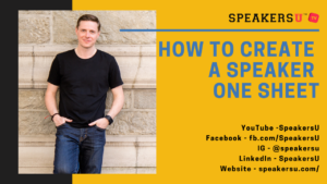 How To Create A Speaker One Sheet