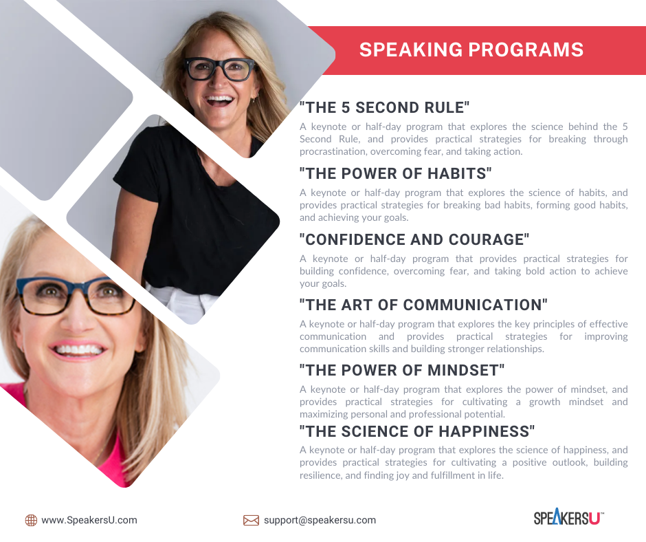 Mell Robbins Speaking programs